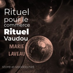 Rituel pour le commerce, un rituel sépia sur un tracé vévé à la farine