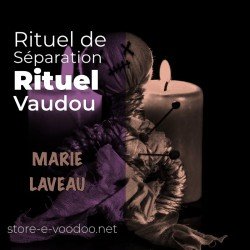 rituel de séparation bi couleur, une poupée vaudou est piquée en plein coeur à la lueur des bougies votives. sépia et violet