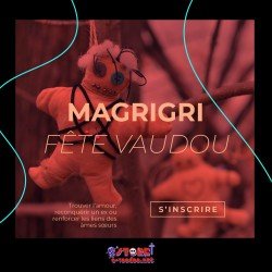 Magrigri rituel vaudou de fête vaudou rituel de magie noir et rouge réservation 7 jours avant poupée vaudou et petit coeur 